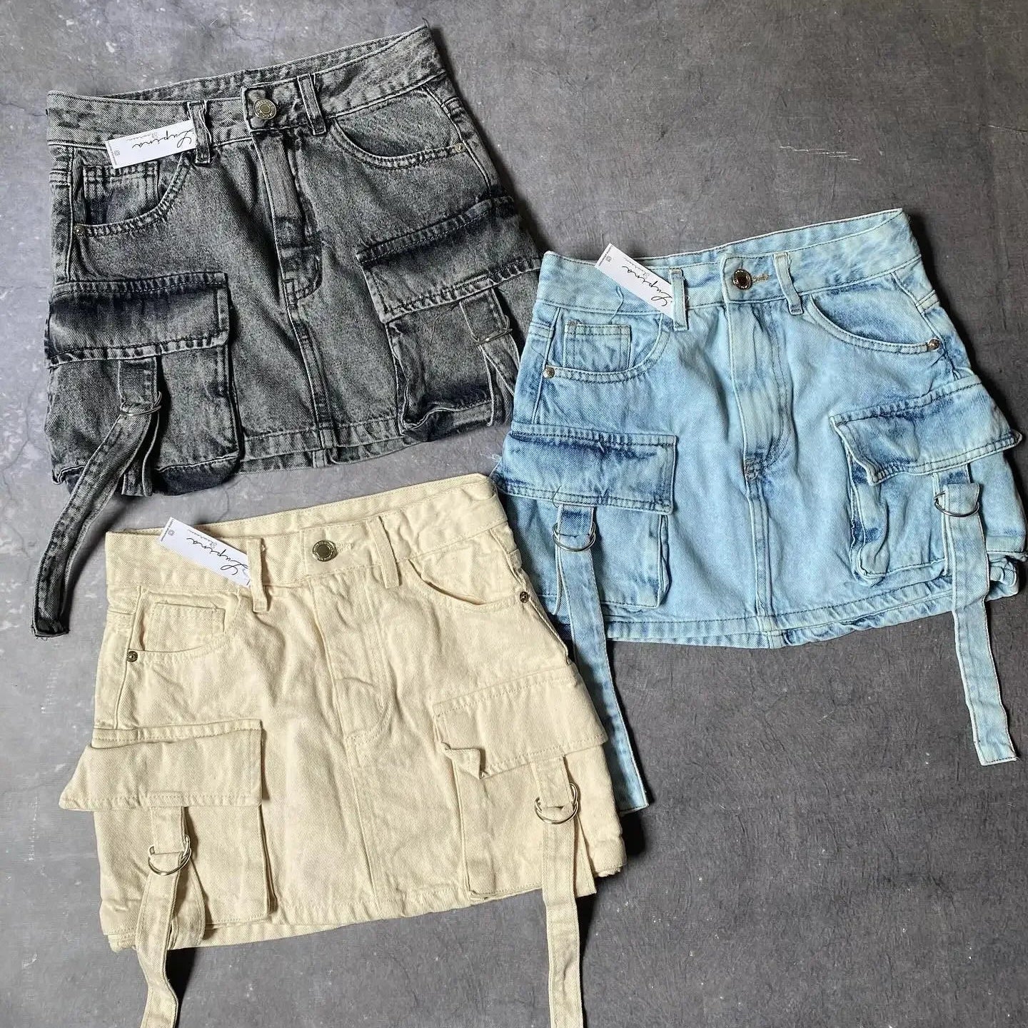 Mini-jupe femme inspiration rétro multi-poches - Image 6
