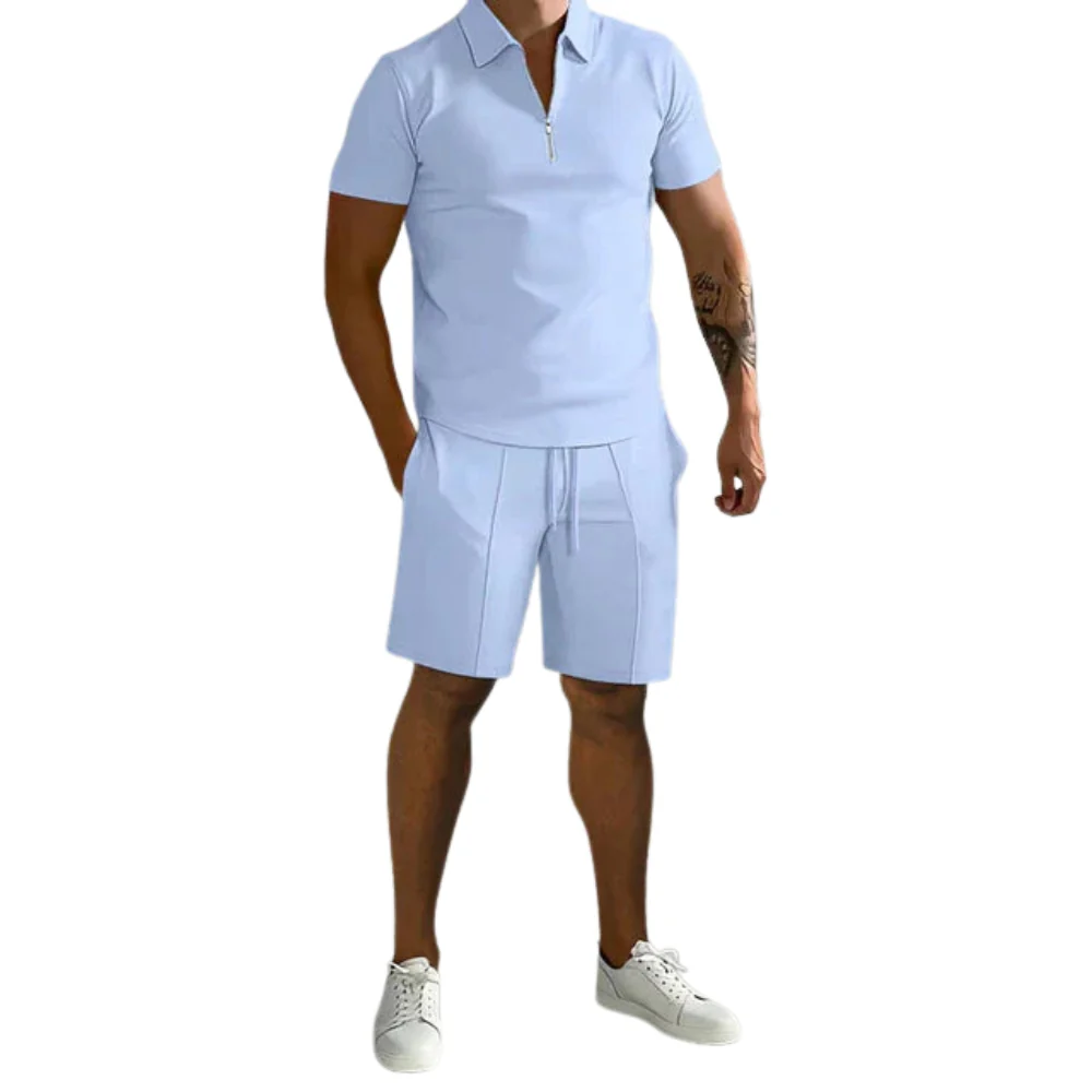 Ensemble Deux Pièces avec Chemise à Manches Courtes et Short à Cordon - Image 3