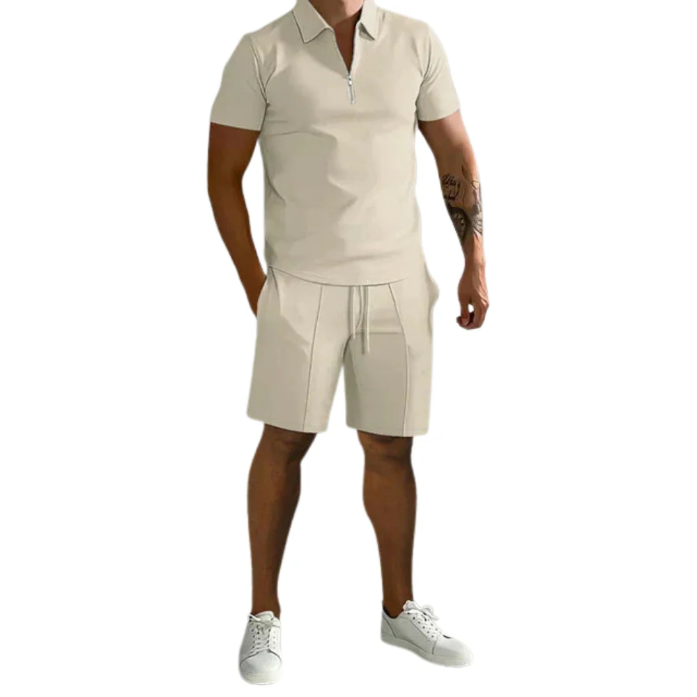 Ensemble Deux Pièces avec Chemise à Manches Courtes et Short à Cordon - Image 4