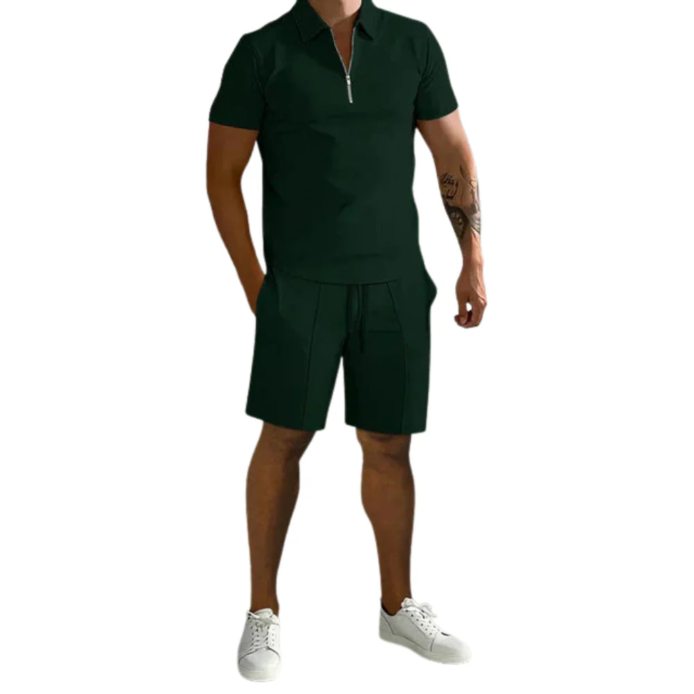 Ensemble Deux Pièces avec Chemise à Manches Courtes et Short à Cordon - Image 6
