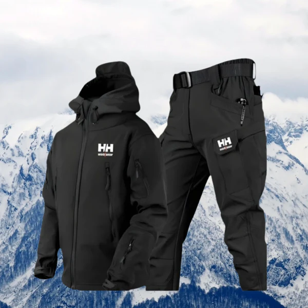 Ensemble homme 2 pièces veste zippée + pantalon à poches