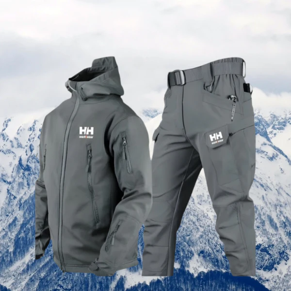 Ensemble homme 2 pièces veste zippée + pantalon à poches - Image 3