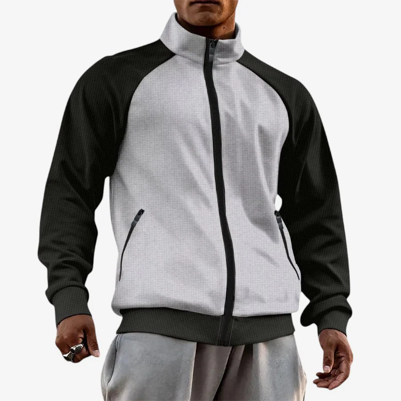 Veste homme col montant avec poches zippées - Image 4