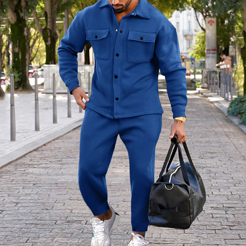 Ensemble 2 pièces homme chemise manches longues + pantalon - Image 4