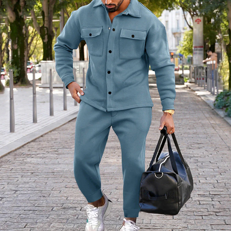Ensemble 2 pièces homme chemise manches longues + pantalon - Image 5