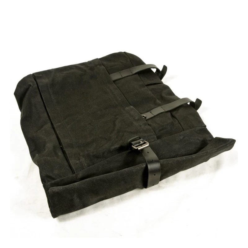 Grand sac à dos en cuir avec compartiments zippés - Image 6