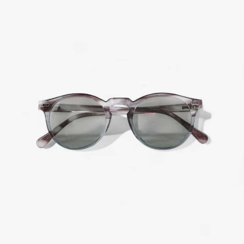 Lunettes de soleil rondes rétro polarisées monture épaisse - Image 2