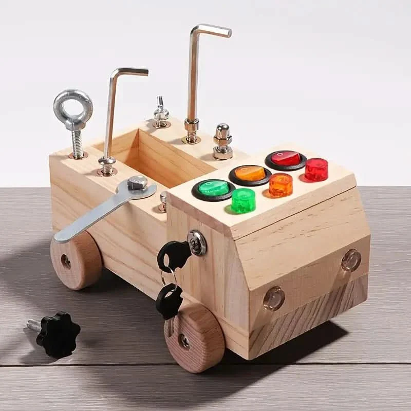 Jouet Puzzle Busy Board en Bois avec Activités Interactives - Image 2
