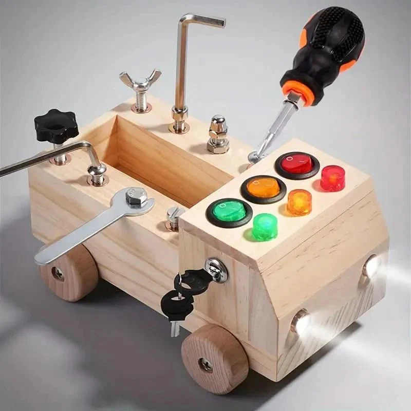 Jouet Puzzle Busy Board en Bois avec Activités Interactives - Image 3