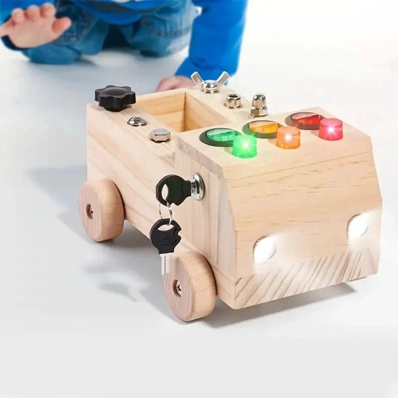 Jouet Puzzle Busy Board en Bois avec Activités Interactives - Image 4
