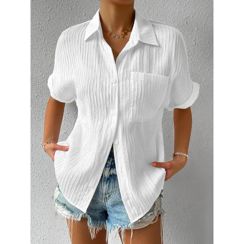 Chemise femme Julia manches courtes boutonnée