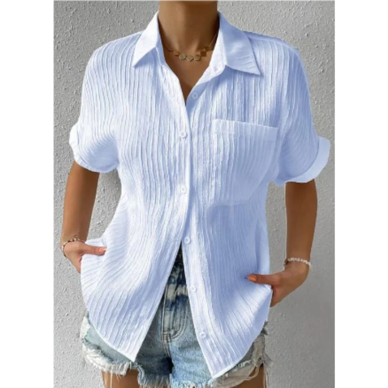 Chemise femme Julia manches courtes boutonnée - Image 4