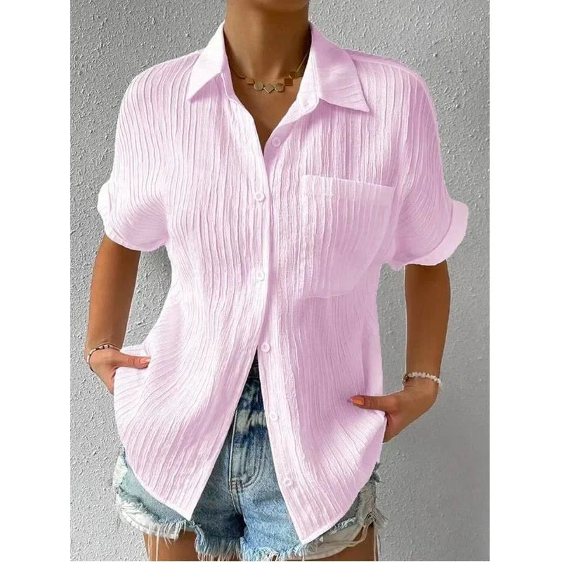 Chemise femme Julia manches courtes boutonnée - Image 5