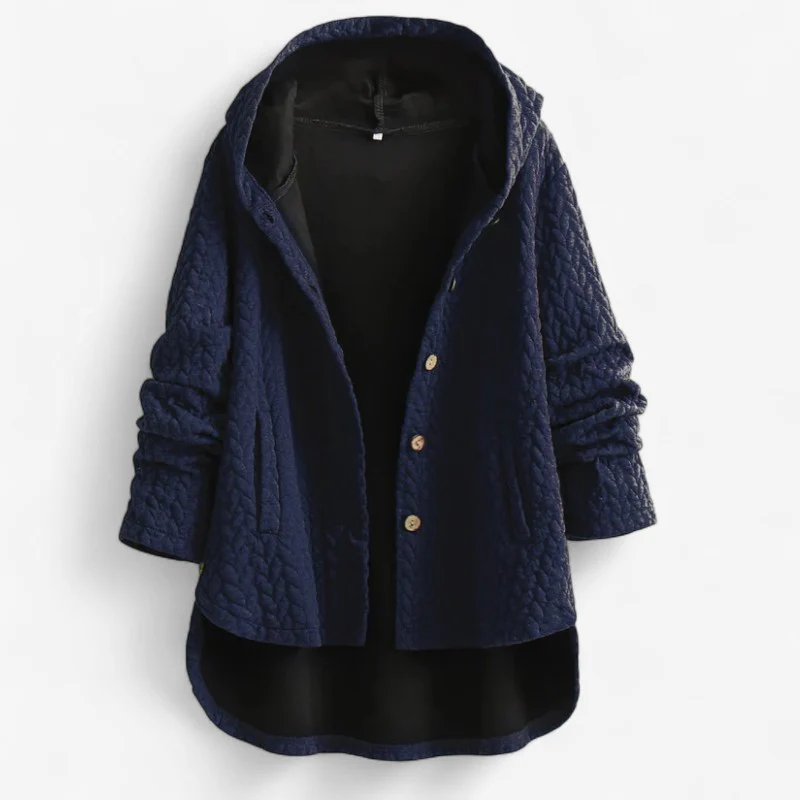 Veste mi-longue femme Julia à capuche - Image 2