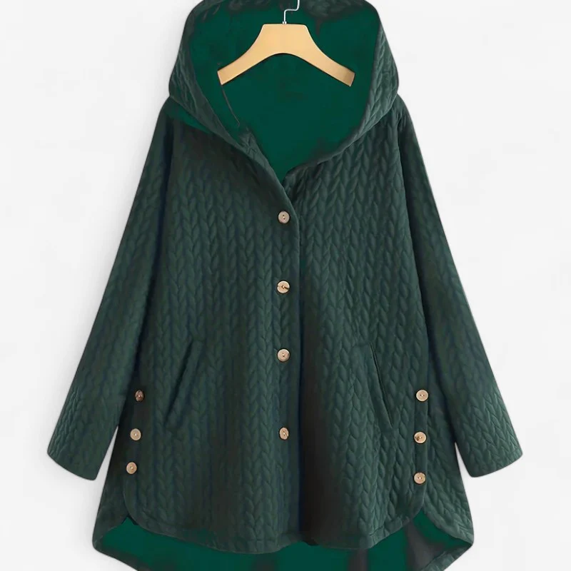 Veste mi-longue femme Julia à capuche - Image 4