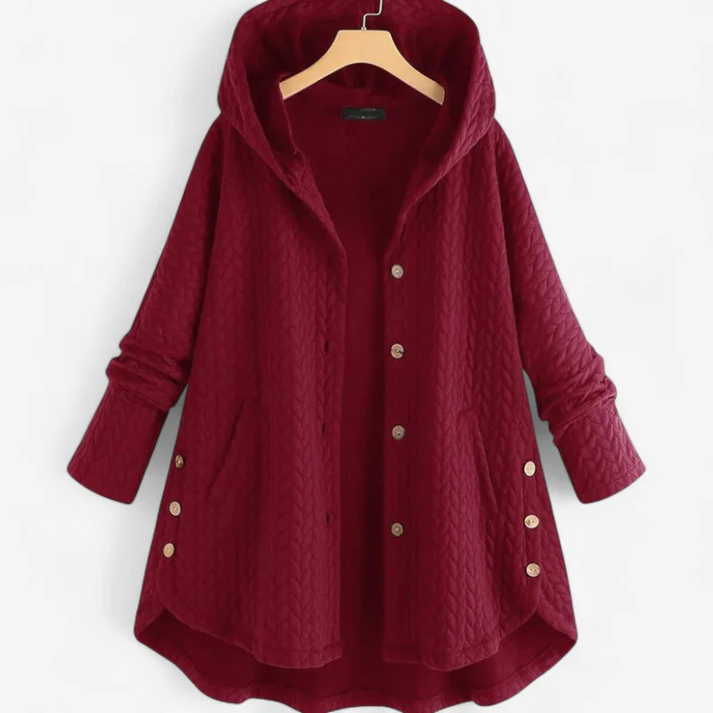 Veste mi-longue femme Julia à capuche - Image 5