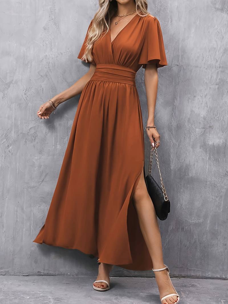 Robe femme décolleté en V coupe décontractée - Image 3