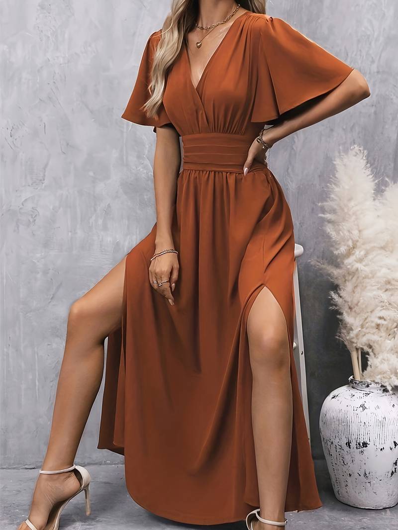 Robe femme décolleté en V coupe décontractée - Image 4