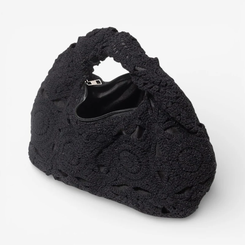 Kaia – Sac à main portable Hobo en Crochet avec Fermeture Éclair - Image 2
