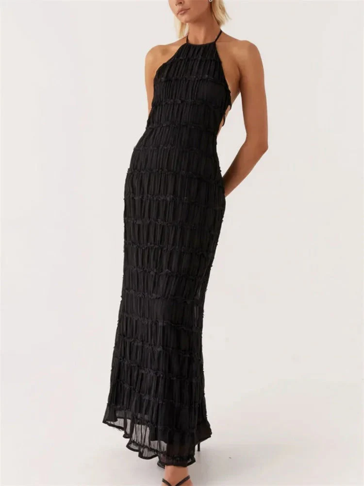 Robe Longue à Col Licou - Image 5