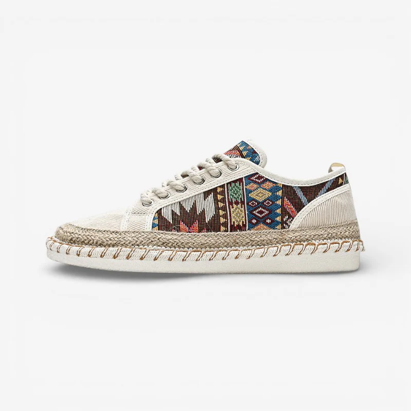 Kairo – Chaussures plates à bout rond, imprimé et lacets - Image 2