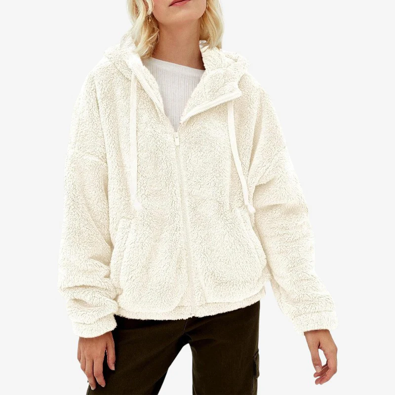 Veste femme zippée à capuche manches longues - Image 4