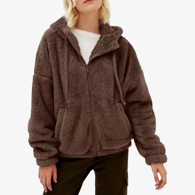 Veste femme zippée à capuche manches longues - Image 6