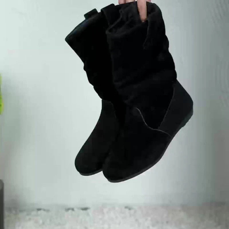 Bottines cheville femme bout rond semelle plate - Image 4