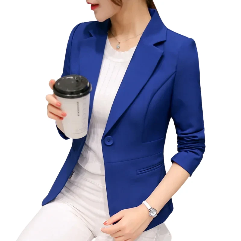 Blazer élégant manches longues avec fermeture bouton unique - Image 4