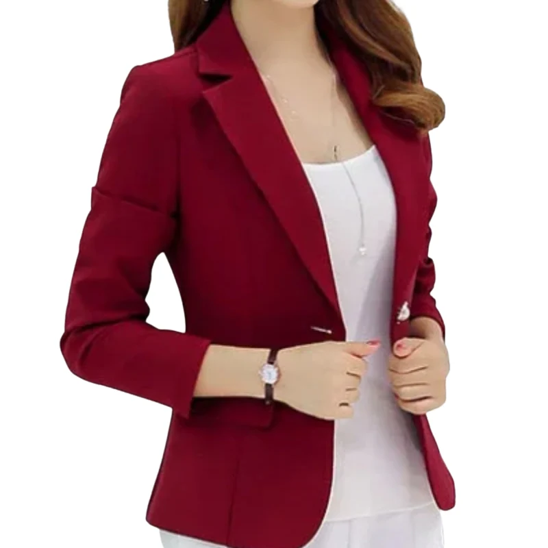 Blazer élégant manches longues avec fermeture bouton unique - Image 7