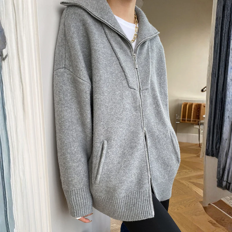 Keira – Gilet en maille à col ouvert et demi-zip - Image 4