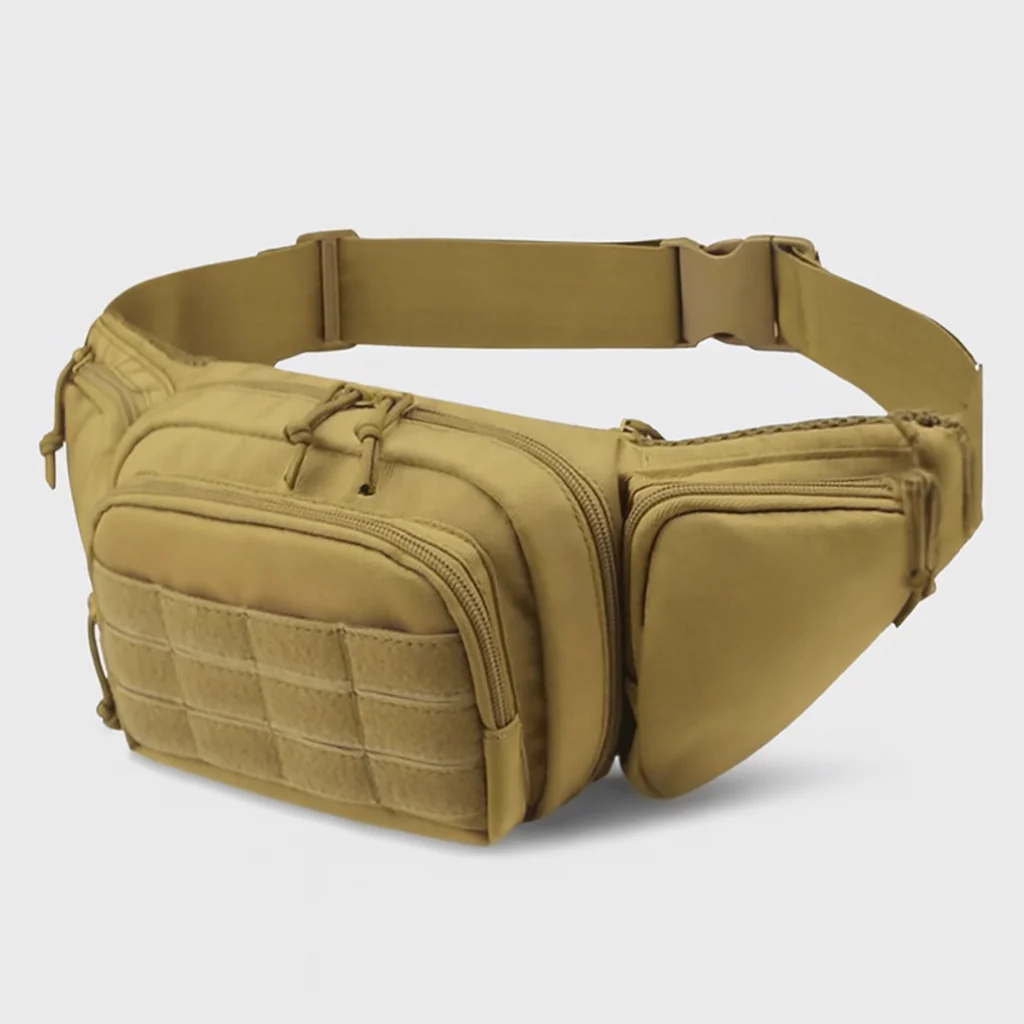 Sac banane tactique grande capacité avec poches zippées - Image 2