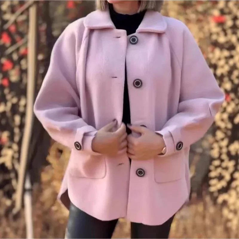 Kessia – Veste boutonnée à manches longues avec poches et col replié - Image 7