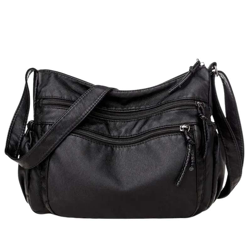 Sac bandoulière multi-poches avec fermeture éclair