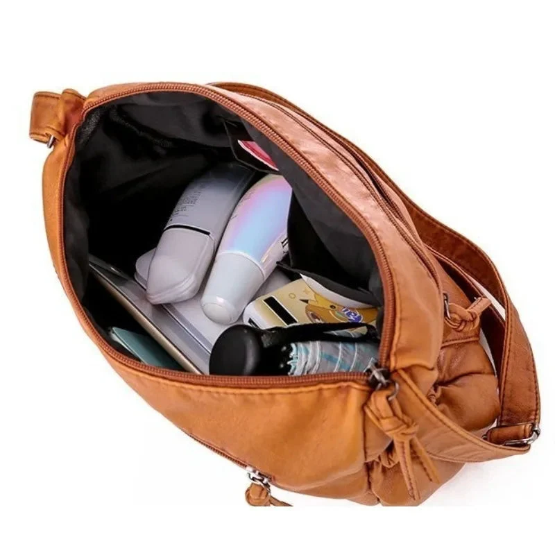 Sac bandoulière multi-poches avec fermeture éclair - Image 3