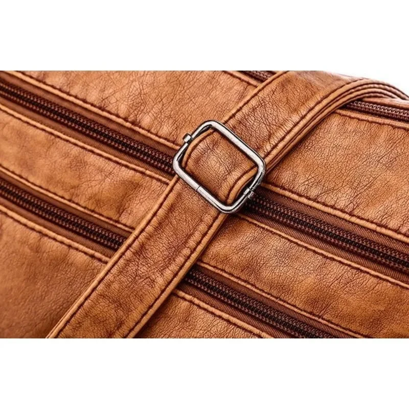 Sac bandoulière multi-poches avec fermeture éclair - Image 4