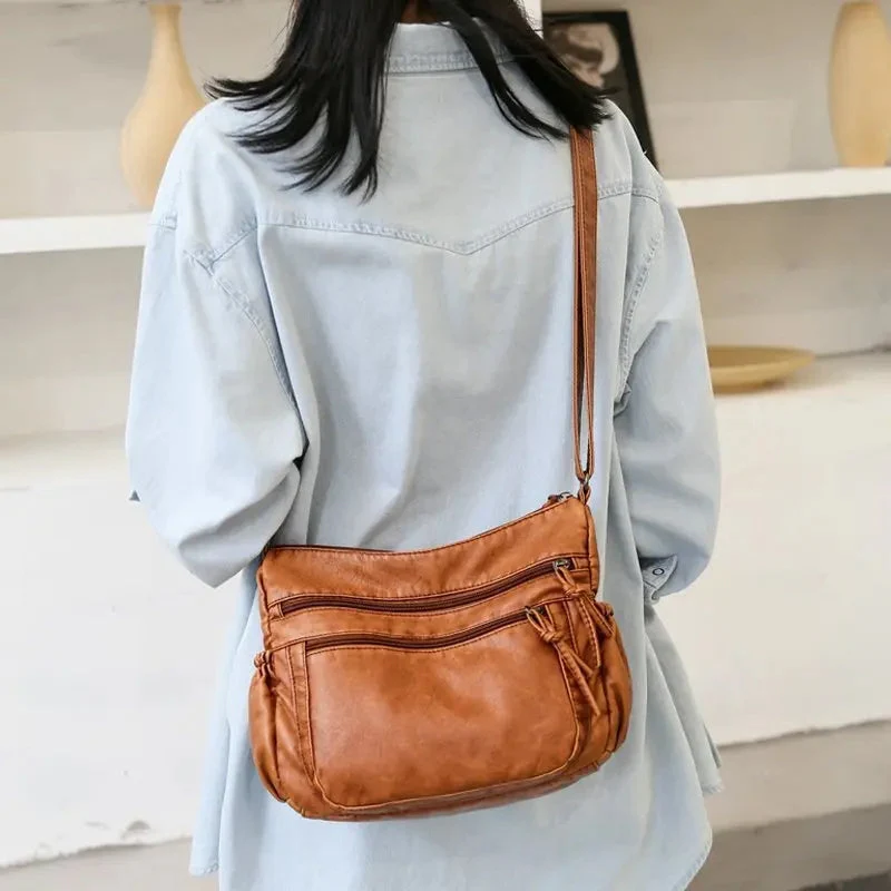 Sac bandoulière multi-poches avec fermeture éclair - Image 7