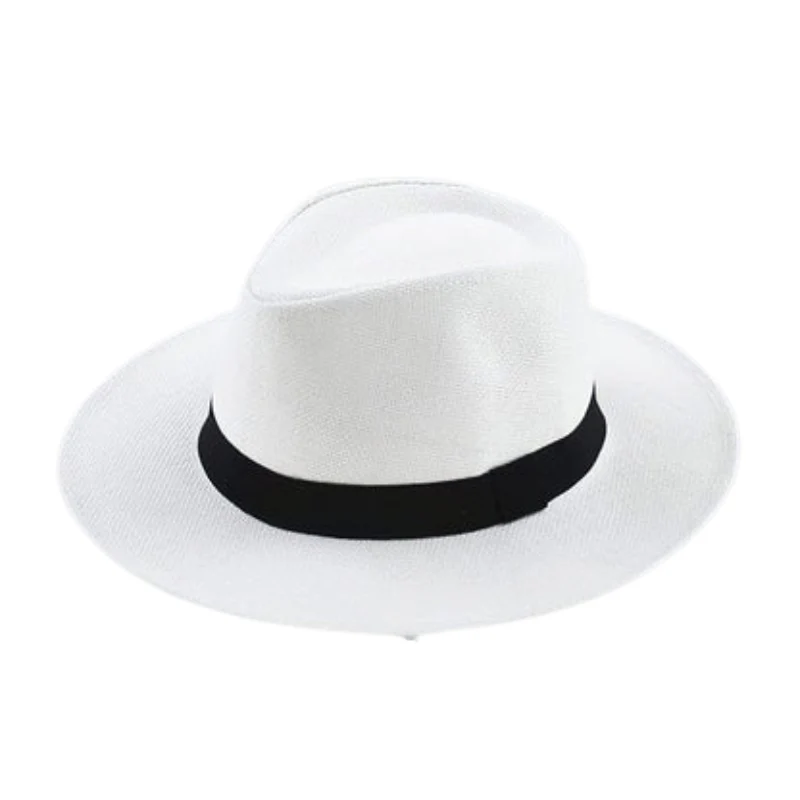 Chapeau en paille à large bord avec détail ruban