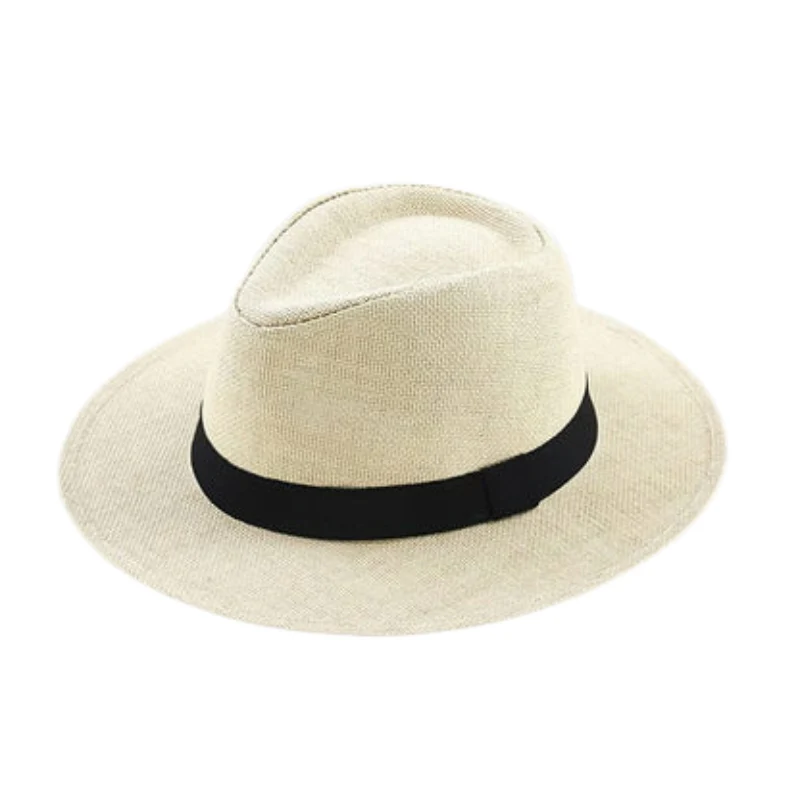 Chapeau en paille à large bord avec détail ruban - Image 3