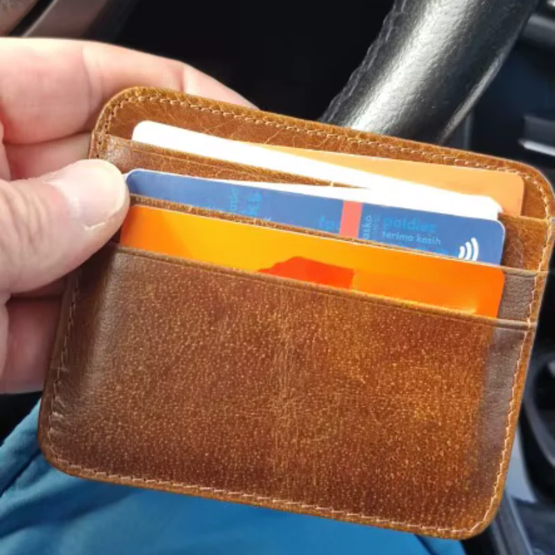 Porte-cartes slim en cuir avec plusieurs emplacements - Image 6