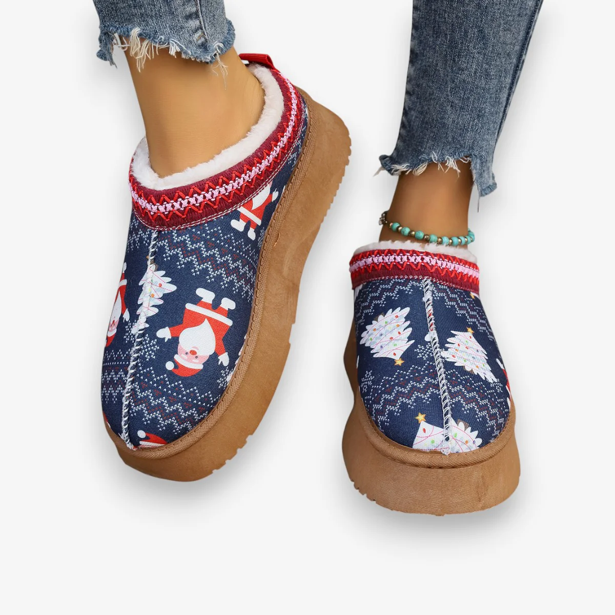 Dames Schoenen met All-Over Print en Ronde Neus