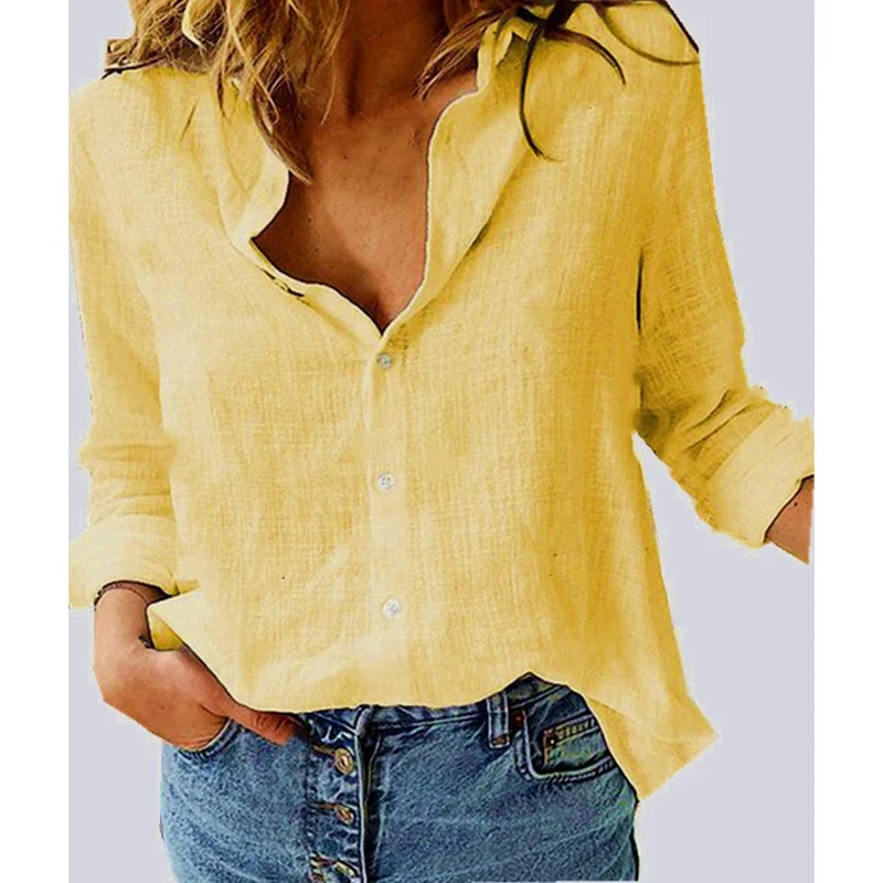 Chemisier femme boutonné manches longues