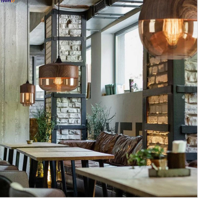 Lampe suspendue LED de plafond au design artistique en bois - Image 13