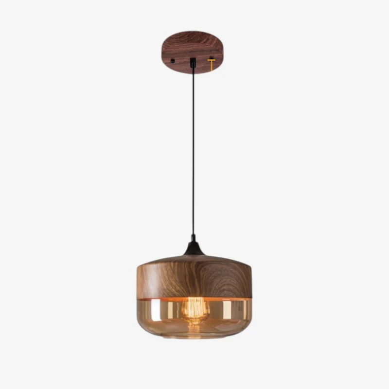 Lampe suspendue LED de plafond au design artistique en bois - Image 3