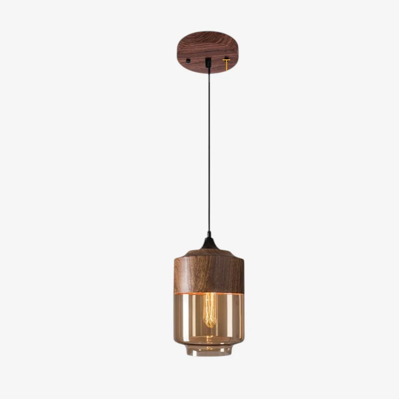 Lampe suspendue LED de plafond au design artistique en bois - Image 4