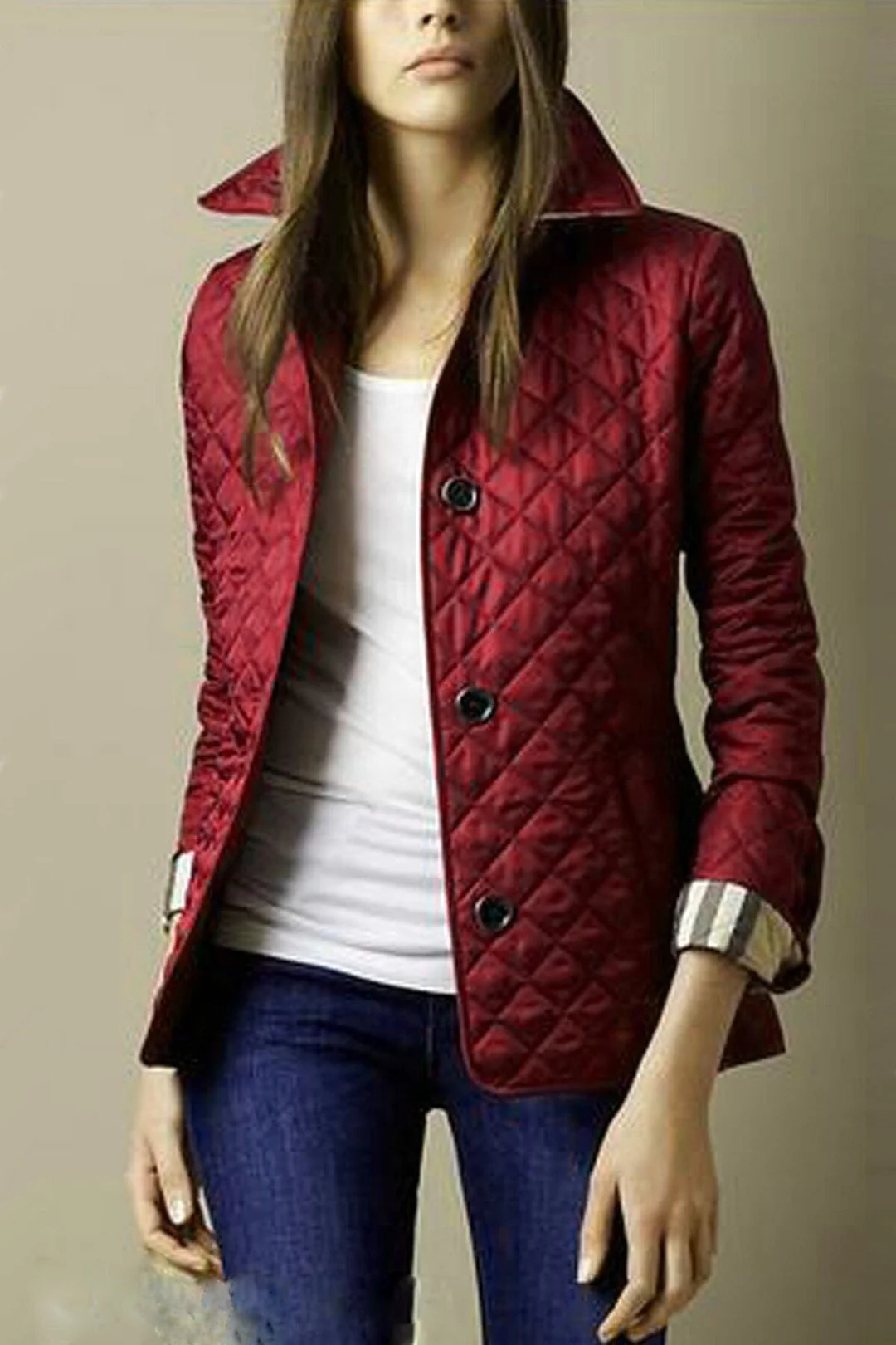 Veste boutonnée élégante à manches longues pour femme - Image 2