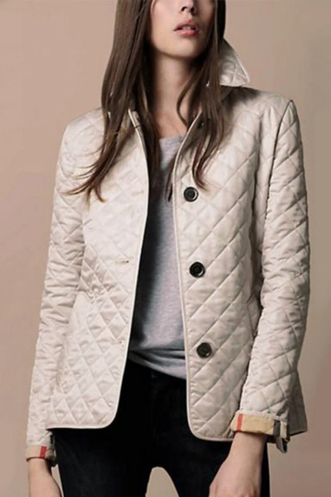 Veste boutonnée élégante à manches longues pour femme - Image 4