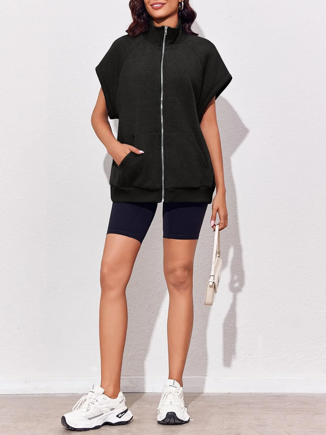 Gilet sans manches zippé femme avec poches - Image 10