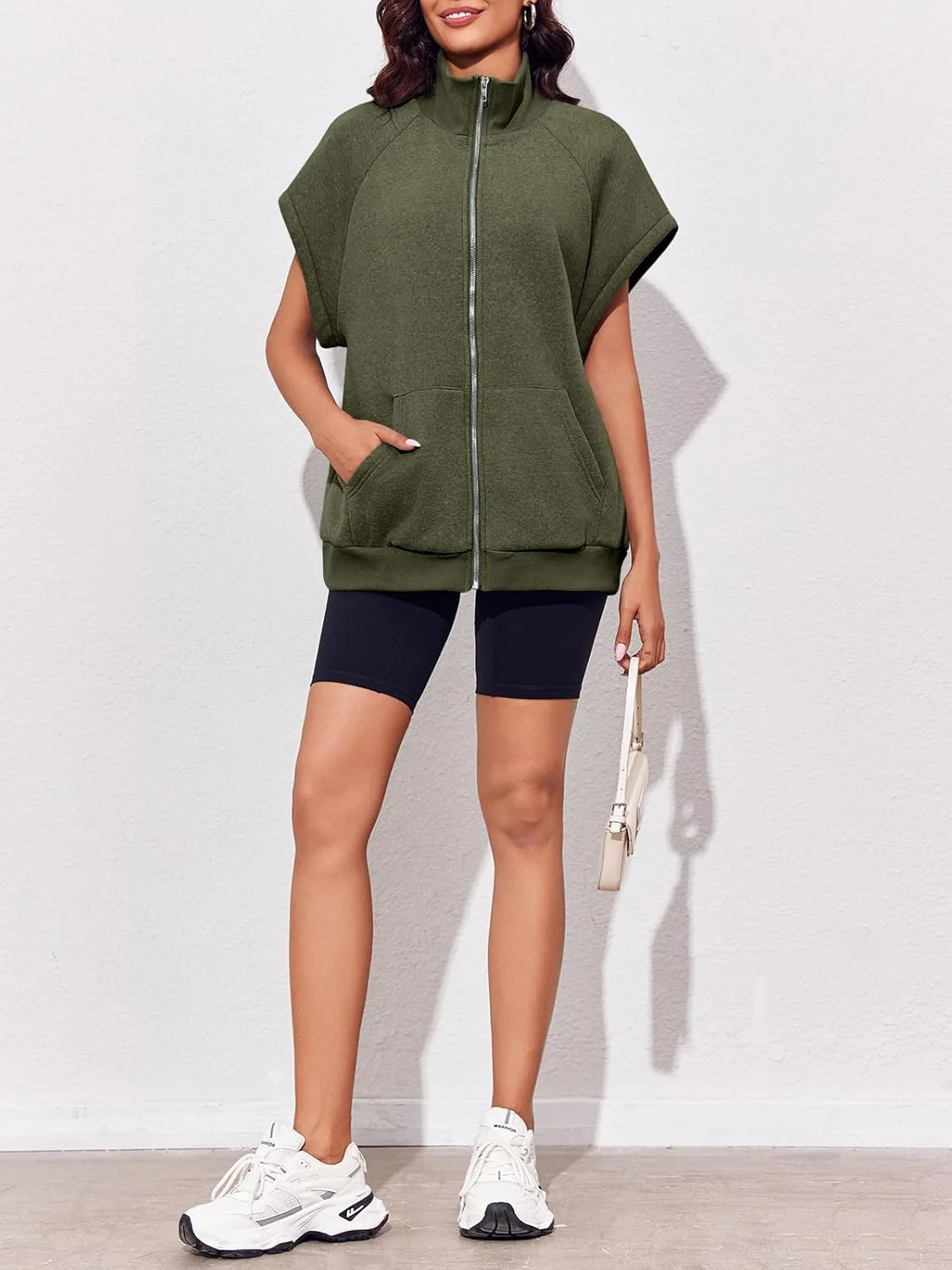 Gilet sans manches zippé femme avec poches - Image 12