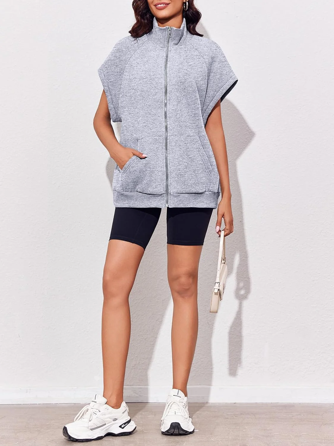Gilet sans manches zippé femme avec poches - Image 8